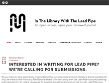 Tablet Screenshot of inthelibrarywiththeleadpipe.org